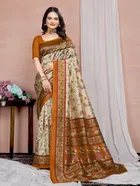 Mysore Silk Printed Saree for Women 