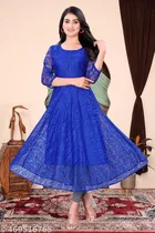 Net Kurti for Women,  Blue  