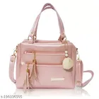 PU Solid Satchel Bag for Women