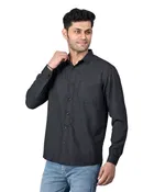 Poly Cotton Full Sleeves Solid Shirt for Men 