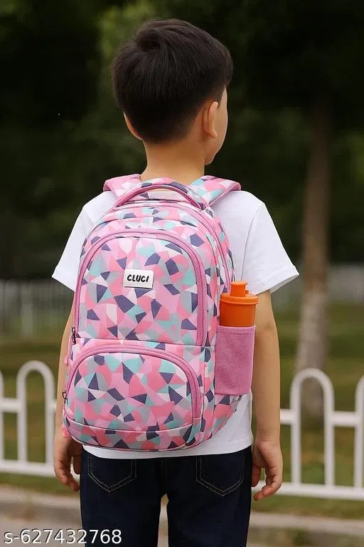 Polyester Backpack Bag, Pink