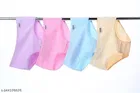 Solid High Rise Seamless Cotton Blend Briefs for Women, Pack of 4 