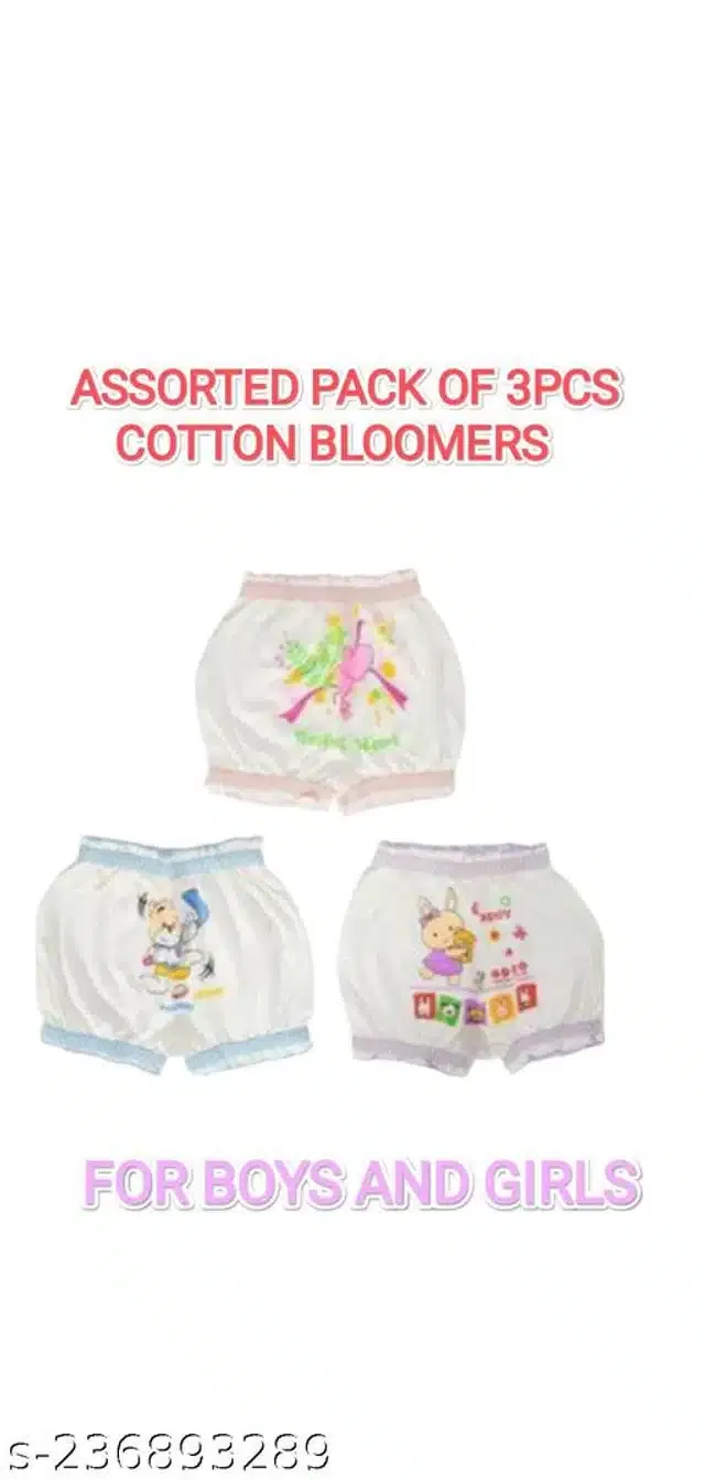 Cotton Innerwear Shorts for Kids (Multicolor, 18-24 Months) (Pack of 3)