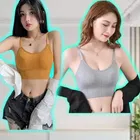 Cotten Blend Solid Padded Bras for Women (Multicolor, Free Size) (Pack of 2)