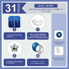 Happy Birthday Balloon Decoration Kit, Blue, Set of 1