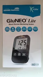 Glucometer with 25 Pcs Test Strips (Black, Set of 2)