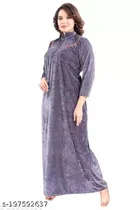 Velvet Nightdress Set for Women 