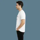 Polyester Printed T-Shirt for Men, White 