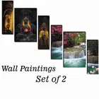 MDF 2 Pcs Designer Wall Painting for Home & Office 