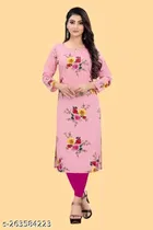 Crepe Printed Kurti for Women 