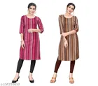 Crepe Striped Kurti for Women 