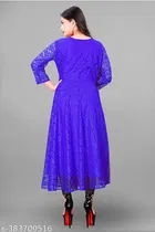 Net Kurti for Women,  Blue  