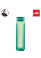 CELLO H2O Round Unbreakable Plastic Water Bottle 1 Liter, Green