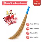 Captain Shine Coco Broom with Plastic Handle, 2x360g [Net], 106cm 