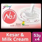 Godrej No.1 Kesar Milk Cream Soap 4X43 g 