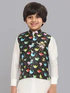 Jacquard Printed Jacket for Boys (Multicolor, 1-2 Years)