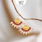 Brass Pearl Ear Cuffs for Women 