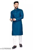 Striped Mandarin Neck Kurta for Men 