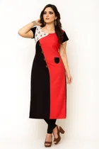 Crepe Printed Kurti for Women 