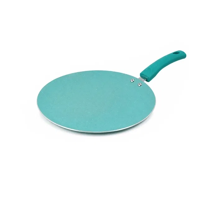 TerraHome Non-Stick-Aluminum Concave Roti Tawa 25cm, Green