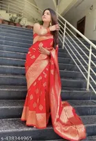 Banarasi Silk Zari Woven Saree for Women 