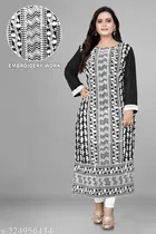 Georgette Embroidered Kurti for Women 