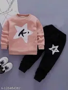 Hosiery Cotton Full Sleeves T-Shirt with Pant Clothing Set for Kids 