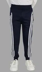 Cotton Blend Trackpants for Boys (Navy Blue, 2-3 Years)