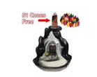 Mahadev Idol Smoke Fountain with 50 Pcs Backflow Incense Cones (Multicolor, Set of 2)