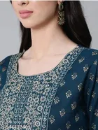 Art Silk Anarkali Kurta Set with Lace Border for Women 
