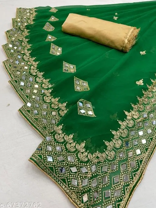Beautiful Saree for Women (Green)