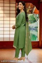 Floral Embroidered Chanderi Cotton Kurti for Women 