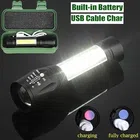 USB Rechargeable LED Flashlight (Black)
