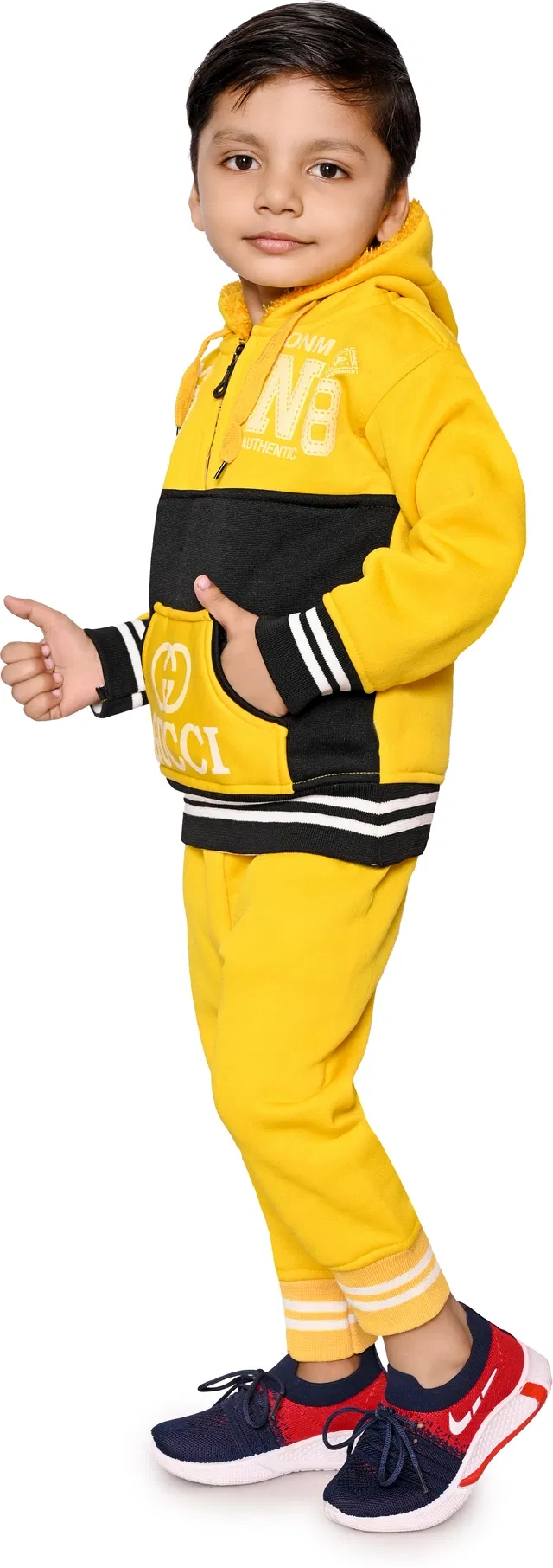 Polyester Woven Design Clothing Set for Kids (Yellow, 16)