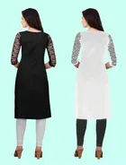 Crepe Solid Kurtis for Women 