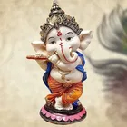 Bansuri Ganesha Polyresin Idols 7L X 7W X 10.8H Cm