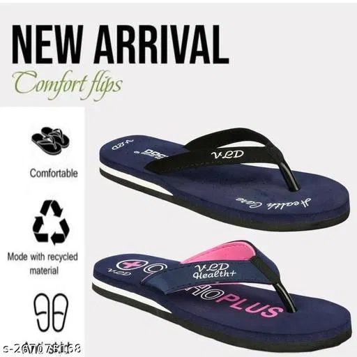 Slippers for Women (Multicolor, 6) (Pack of 2)