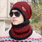 Woolen Beanie Cap with Neck Scarf & Hand Gloves for Men & Women 