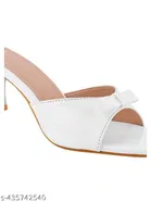 Solid Synthetic Square Toe Block Heels for Kids 