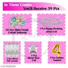 59 Pcs 4th Birthday Decoration kit, Multicolour, Set of 1