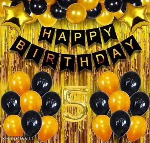 36 Pcs 5th Birthday Decoration kit, Multicolour, Set of 1