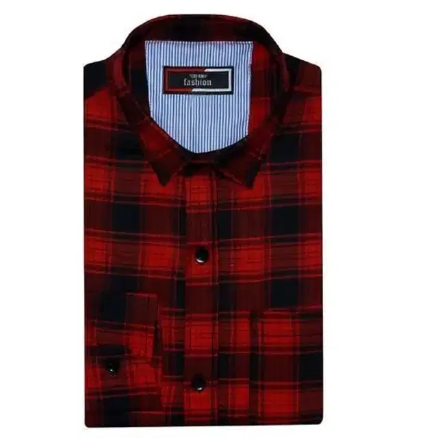 Casual Shirt for Men (Red, XL)