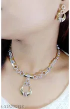 Alloy Necklace with Earrings for Women 