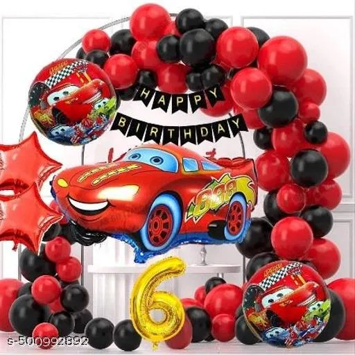 73 Pcs 6th Birthday Decoration kit, Multicolour, Set of 1