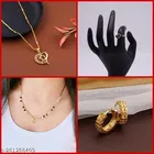 Combo of Alloy Mangalsutra, Pendant, Ring & 1 Pair Earrings for Women 