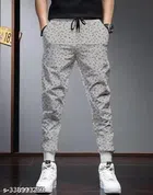 Cotton Trackpants for Boys (Grey, 10-11 Years)
