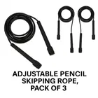 Adjustable Pencil Skipping Rope [Pack of 3]
