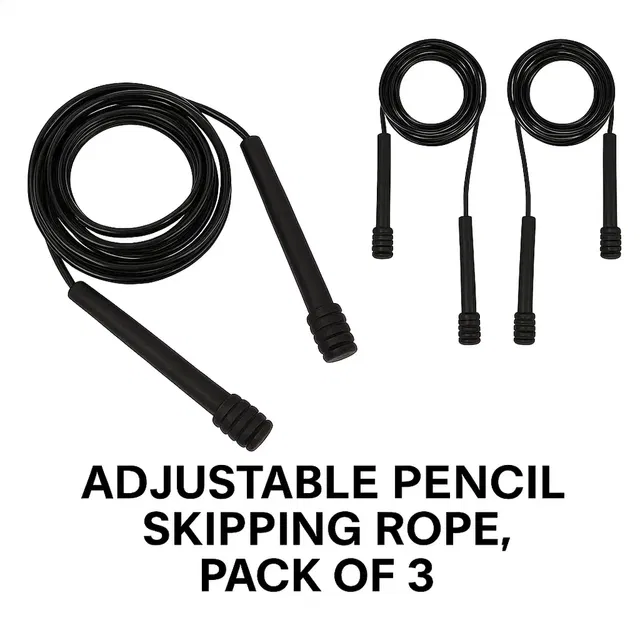 Adjustable Pencil Skipping Rope [Pack of 3]