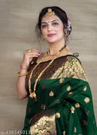 Banarasi Silk Zari Woven Saree for Women 