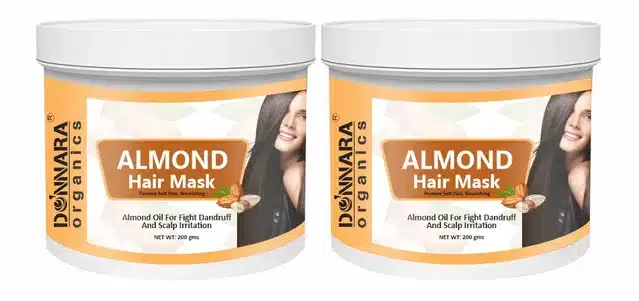 Donnara Organics Almond Protein Hair Mask (Pack of 2, 200 g)
